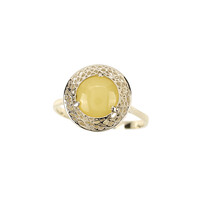 9K Baltic Amber Gold Ring