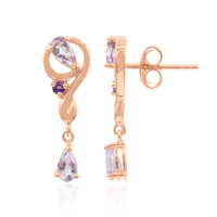 Rose de France Amethyst Silver Earrings