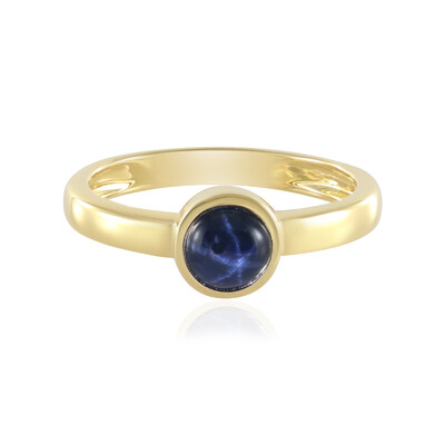 Blue Star Sapphire Silver Ring