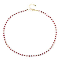 Ru Colour Corundum Silver Necklace