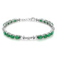 Zambian Emerald Silver Bracelet