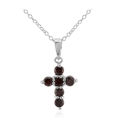 Garnet Silver Necklace