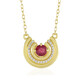 Bemainty Ruby Silver Necklace