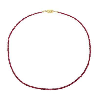 Noble Red Spinel Silver Necklace