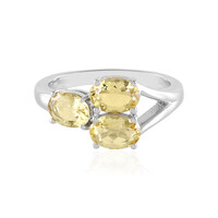 Yellow Beryl Silver Ring