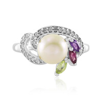 White Freshwater Pearl Silver Ring