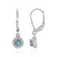 Blue Apatite Silver Earrings