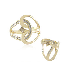 9K I2 Champagne Diamond Gold Ring (de Melo)