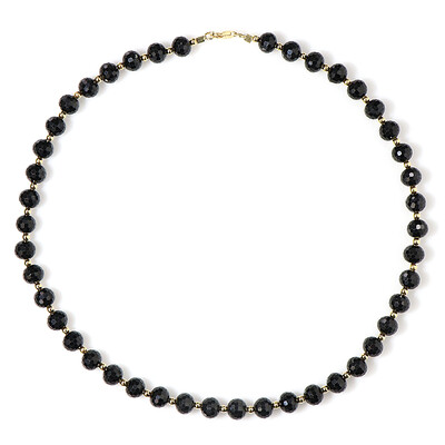 Black Spinel Silver Necklace