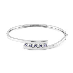 Tanzanite Silver Bangle