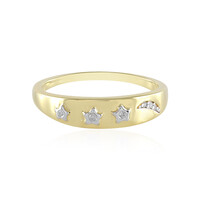 I2 (I) Diamond Silver Ring