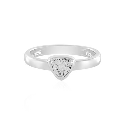 I3 (J) Diamond Silver Ring