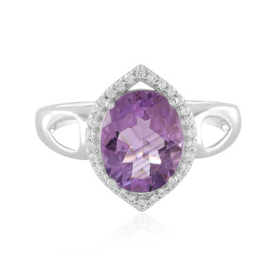 Zambian Amethyst Silver Ring