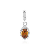 Mandarin Zircon Silver Pendant