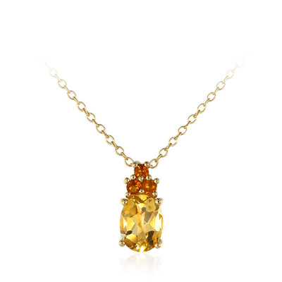 Citrine Silver Necklace