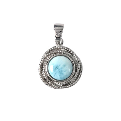 Larimar Silver Pendant