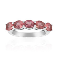 Brazilian Pink Tourmaline Silver Ring (Pallanova)