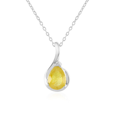 Madagascar Yellow Sapphire Silver Necklace