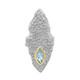 Swiss Blue Topaz Silver Pendant (MONOSONO COLLECTION)