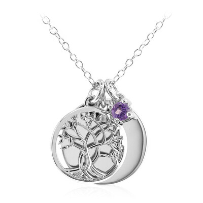 Amethyst Silver Necklace