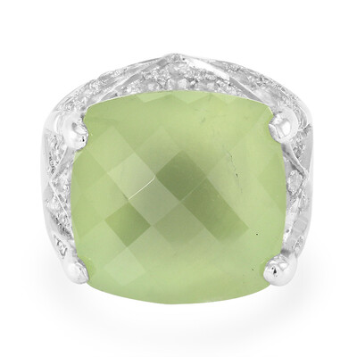 Prehnite Silver Ring