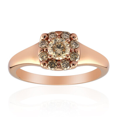 14K VS1 Argyle Rose De France Diamond Gold Ring (Annette)