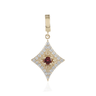 9K Noble Red Spinel Gold Pendant