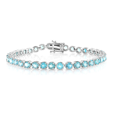 Blue Apatite Silver Bracelet