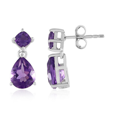 Moroccan Amethyst Silver Earrings