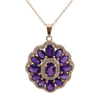 Moroccan Amethyst Silver Necklace