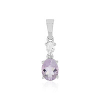 Rose de France Amethyst Silver Pendant