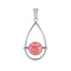 Rhodochrosite Silver Pendant