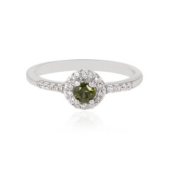 Ceylon Green Zircon Silver Ring