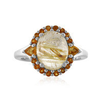 Rutile Quartz Silver Ring