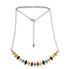 Baltic Amber Silver Necklace