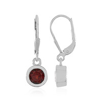 Mozambique Garnet Silver Earrings