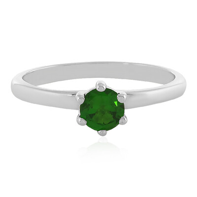 Russian Diopside Silver Ring