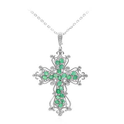 Emerald Silver Necklace (Dallas Prince Designs)