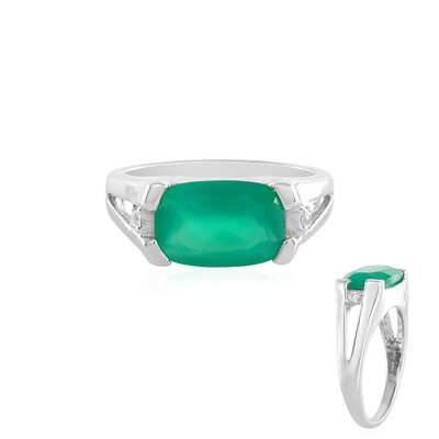 Green Onyx Silver Ring