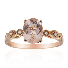 14K AAA Morganite Gold Ring (CIRARI)