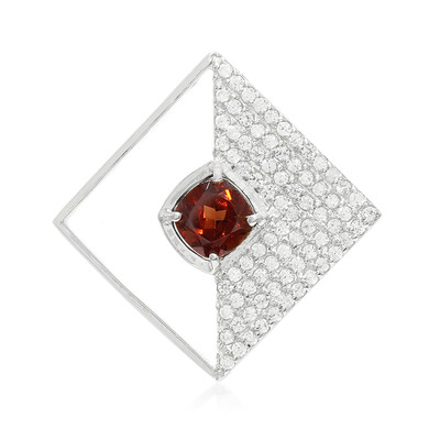 Mozambique Garnet Silver Pendant