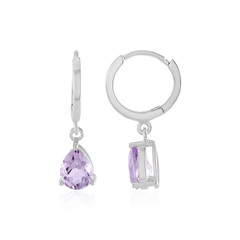 Rose de France Amethyst Silver Earrings