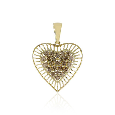 9K I2 Champagne Diamond Gold Pendant (Ornaments by de Melo)