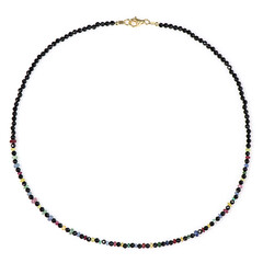 Black Spinel Silver Necklace