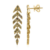 14K SI2 Fancy Diamond Gold Earrings (CIRARI)