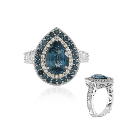 London Blue Topaz Silver Ring (Dallas Prince Designs)