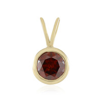 9K I2 Red Diamond Gold Pendant