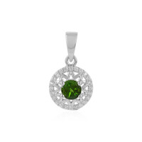 Russian Diopside Silver Pendant