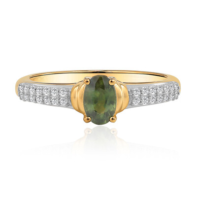 9K Green Queensland Sapphire Gold Ring (Mark Tremonti)