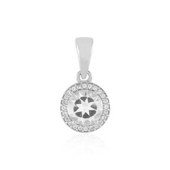 White Topaz Silver Pendant